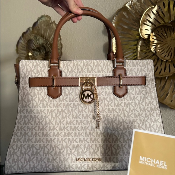 Michael Kors Tan and Cream Satchel - Picture 1 of 3